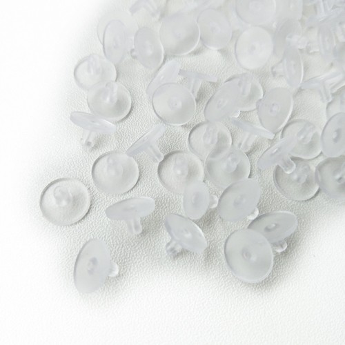100 pcs 11mm clear silicone - 100,