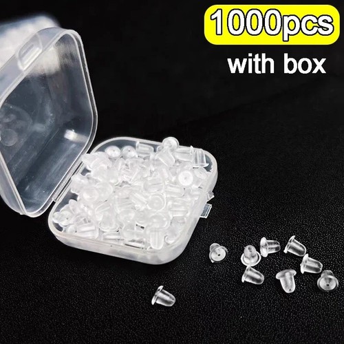 1000pcs transparent silicone - 1000pcs,