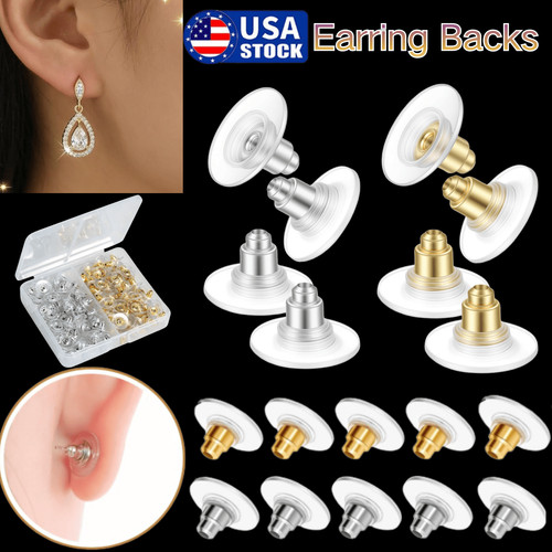 200 earring backs metal - 200×,