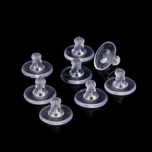 Rubber earring backs 100pcs - rubber,