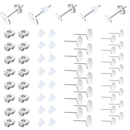 450pcs earring posts stainless - 450pcs,
