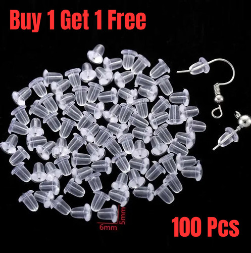 100pc silicone earring - 100pc,