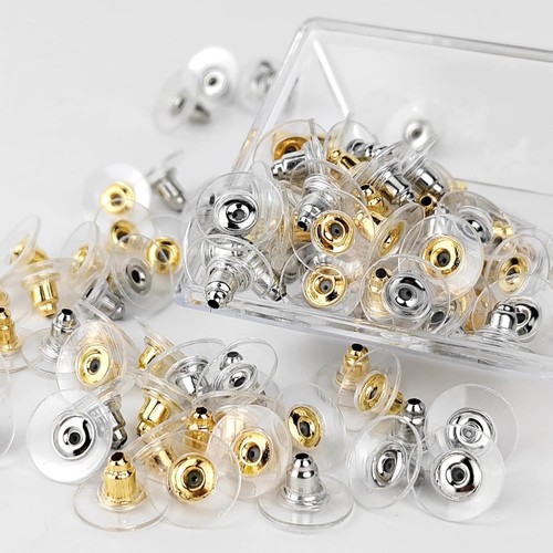100 pcs metal earring clutch - pcs,